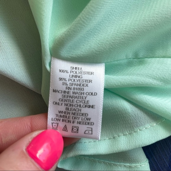 Isaac Mizrahi Bright Blue and Green Floral Flowy Sleeveless Maxi Dress Sz Small - Picture 13 of 14